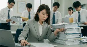 職場の人間関係を説明するイラスト